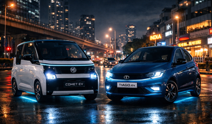 MG Comet EV vs Tata Tiago EV_ Specs, Range, Price & Features Compared